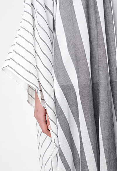 Stripes Grey Abaya - Fresqa