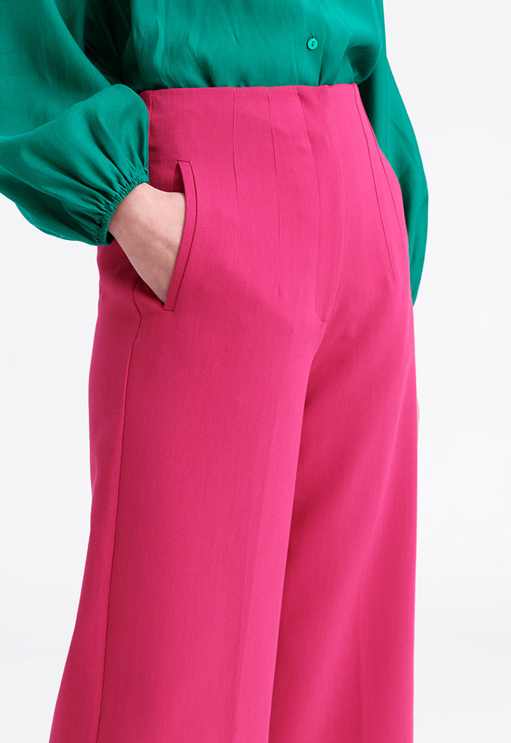 Solid Pleated Culottes