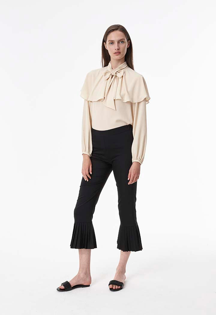 Pleated Hem Trousers