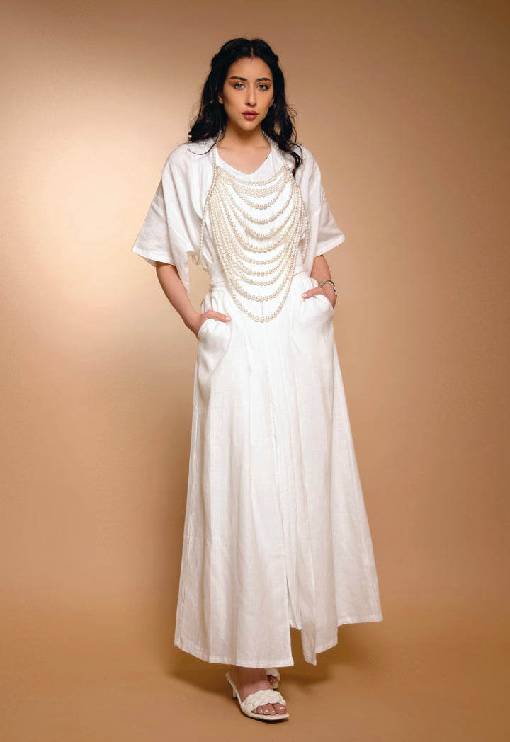 Straight Long Linen Abaya