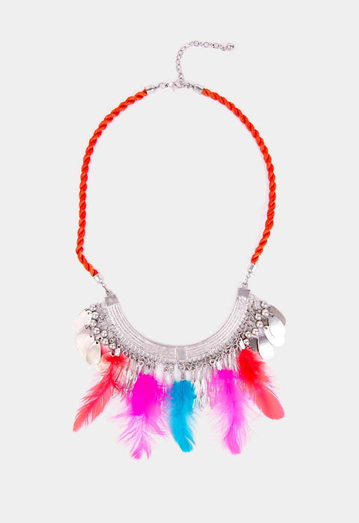 Feather Bib Necklace