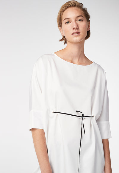 Satin White Blouse - Fresqa