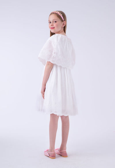 Schiffli Overlay Dress