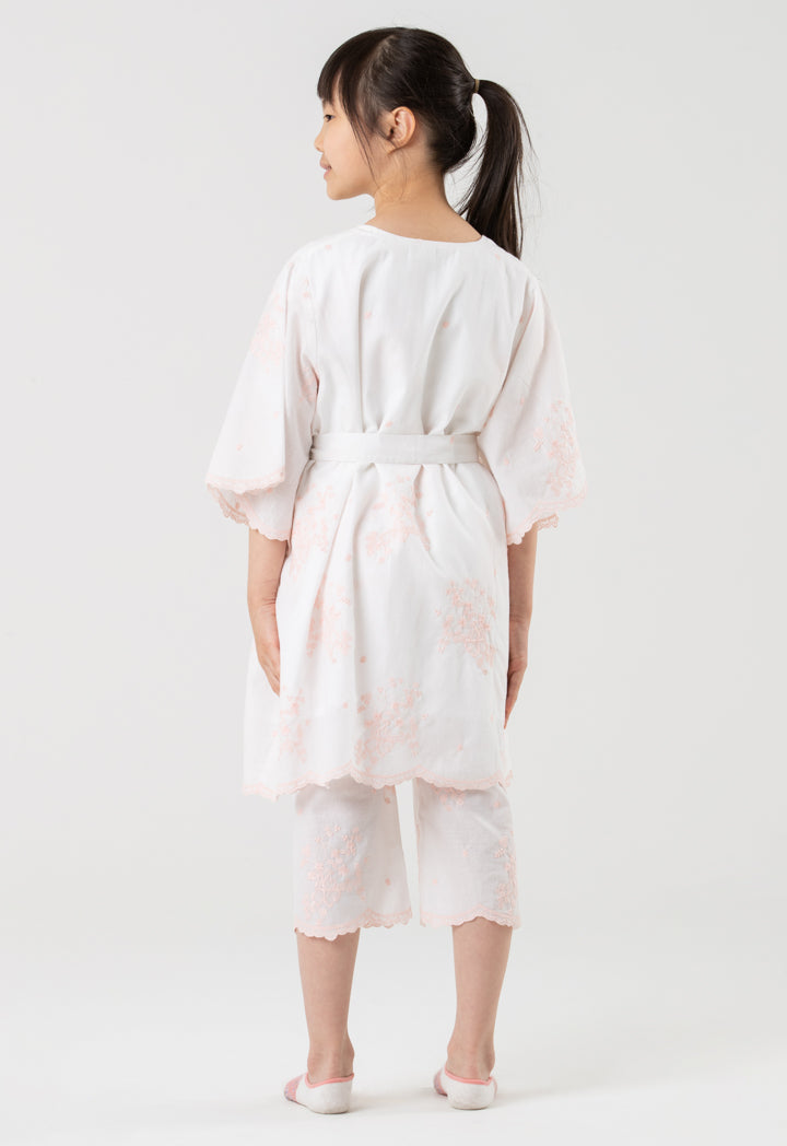 Floral Embroidered Kimono Sleepwear