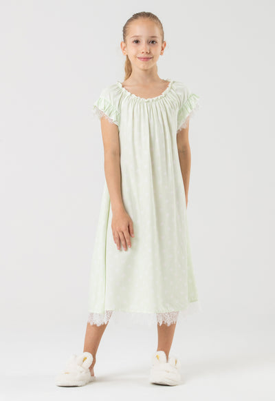 Polka Dots Ruffle Frill Sleep Dress