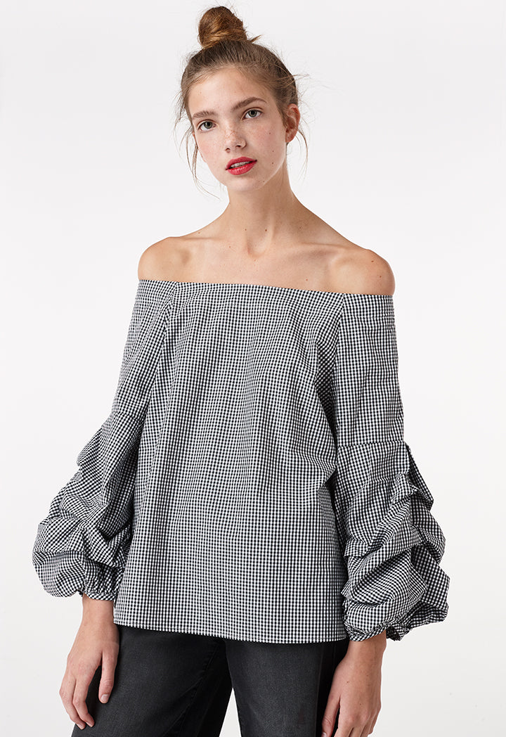 Checkered Frill Top - Fresqa