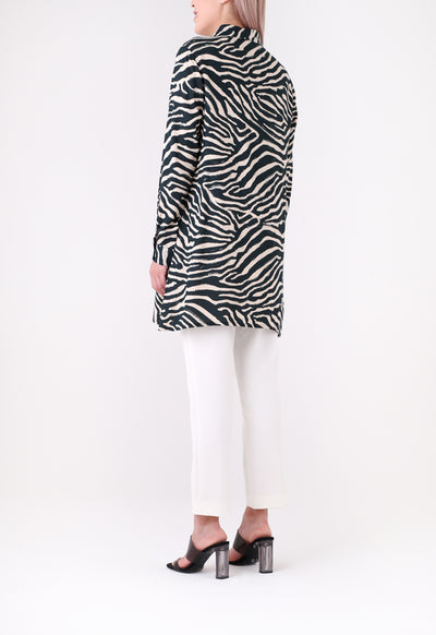 Zebra Print Longline Shirt