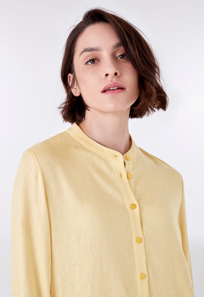 Longline Mandarin Collar Shirt