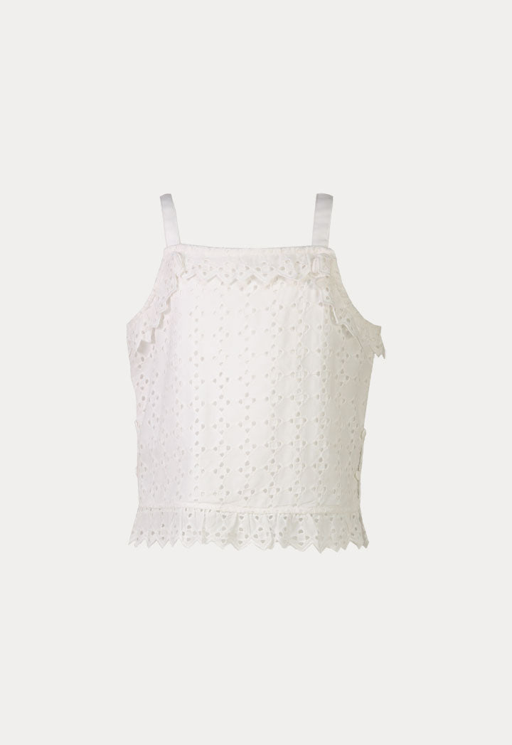 Scallop Schiffli Girls Cami Top