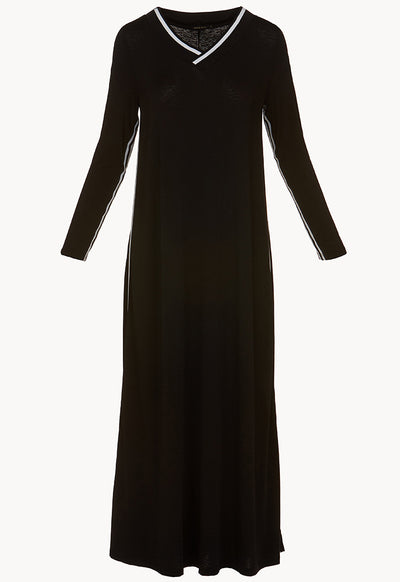 Rib-Edge Jersey Dress